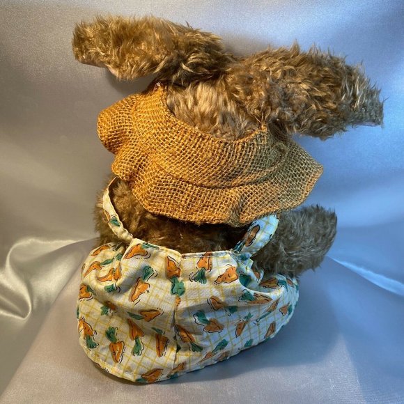 Bunny Rabbit Plush Flora Original Brass Button - Picture 6 of 11